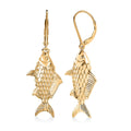 EverTrue Bronzella Collection Fish Earrings in 18K YG Plated Bronze - Sticky add to cart bar