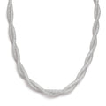 Austrian Crystal Twisted Rope Necklace (20-22 Inches) in Silvertone - Sticky add to cart bar