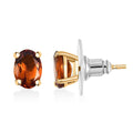 D'Joy Premium Red Citrine 1.35 ctw Stud Earrings in 18K Vermeil Yellow Gold Over Sterling Silver - Sticky add to cart bar