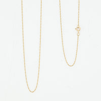 0.55mm Rope Chain Necklace in 14K Yellow Gold 0.65 Grams 18 Inches