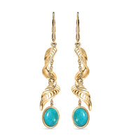EverTrue Peruvian Opalina 3.50 ctw Fancy Earrings in 18K YG Plated