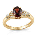 D'Joy Premium Red Zircon, Moissanite Ring in 18K Vermeil YG Over Sterling Silver (Size 10.0) 2.30 ctw - Sticky add to cart bar