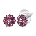 D'Joy Orissa Rhodolite Garnet 2.90 ctw Earrings in Platinum Over Sterling Silver - Sticky add to cart bar