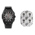 Closeout Ed Hardy Square Watch with Faux Leather Strap & Earbuds Set - Sticky add to cart bar