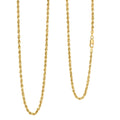2.5mm Rope Chain Necklace in 10K Yellow Gold 26 Inches 3.7 Grams - Sticky add to cart bar