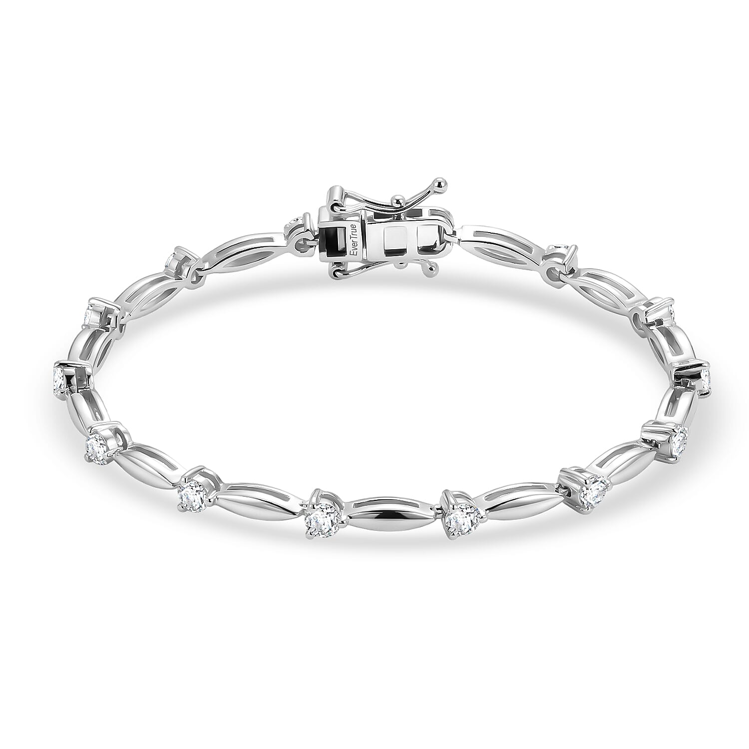 EverTrue Moissanite Bracelet in 18K YG Plated (7.25 In) 1.10 ctw