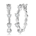 EverTrue Moissanite Hoop Earrings in Platinum Bond 0.80 ctw - Sticky add to cart bar
