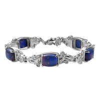 EverTrue Mojave Purple Turquoise 13.90 ctw Bracelet in Stainless Steel (7.00 In)
