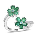 D'Joy Premium Kagem Zambian Emerald, Multi Gemstone Ring in Rhodium Over Sterling Silver (Size 10.0) 1.65 ctw - Sticky add to cart bar
