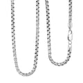 Italian Rhodium Over Sterling Silver 3.9mm Chain Necklace 24 Inches 45.5 Grams - Sticky add to cart bar