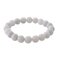 Natural Jade 150.00 ctw Beaded Stretch Bracelet