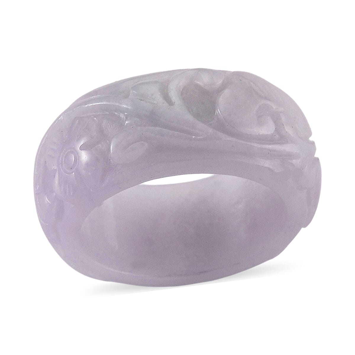 Natural Jade Carved Band Ring (Size 10.0) 50.00 ctw
