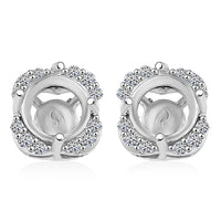 Luxuriant Lab Grown Diamond SI 0.13 ctw Solitaire Stud Earrings in 10K White Gold