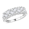 D'Joy White Topaz Ring in Platinum Over Sterling Silver (Size 10.0) 1.50 ctw - Sticky add to cart bar
