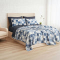 Closeout American Thread Collection 1800 Series 6pc Blue & Grey Striped Microfiber Sheet Set -Twin - Sticky add to cart bar