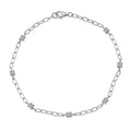 Luxuriant Lab Grown Diamond (G-H, SI) Bracelet in Rhodium Over Sterling Silver (6.50 In) 0.60 ctw - Sticky add to cart bar