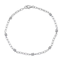 Luxuriant Lab Grown Diamond (G-H, SI) Bracelet in Rhodium Over Sterling Silver (6.50 In) 0.60 ctw