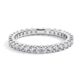 Luxuriant Lab Grown Diamond (G-H, SI) Eternity Band Ring in Rhodium Over Sterling Silver (Size 10.0) 1.10 ctw - Sticky add to cart bar