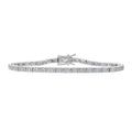 D'Joy Blue Diamond (IR) Tennis Bracelet in Rhodium Over Sterling Silver (7.25 In) 1.00 ctw - Sticky add to cart bar