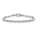 Luxuriant Lab Grown Diamond (G-H, SI) Bracelet in Rhodium Over Sterling Silver (6.50 In) 3.00 ctw - Sticky add to cart bar