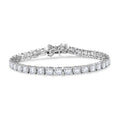 D'Joy Moissanite (Rnd 5mm) Bracelet in Rhodium Over Sterling Silver (7.25 In) 15.70 ctw - Sticky add to cart bar