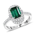 Certified & Appraised Rhapsody AAAA Pirineu Lagoon Tourmaline and Diamond E-F VS 2.33 ctw Ring in 950 Platinum (Size 10.0) 6.10 Grams - Sticky add to cart bar