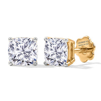 Rachel Galley Lab Grown Diamond (E-F, VS) Solitaire Stud Earrings in Rhodium Over Sterling Silver 0.50 ctw