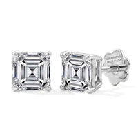 Rachel Galley Lab Grown Diamond (E-F, VS) Solitaire Stud Earrings in Rhodium Over Sterling Silver 0.50 ctw