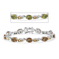 EverTrue Autumn Alexite, Hebei Peridot Bracelet in 18K YG Plated and Platinum Bond (7.25 In) 11.30 ctw - Sticky add to cart bar