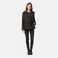 VMONG Women's Melton Plaid Peacoat S - Sticky add to cart bar