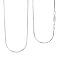 Made In Italy Rhodium Over Sterling Silver Octagonal Snake Chain Necklace (18 Inches) (4.30 g) - Sticky add to cart bar