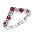 Certified & Appraised AAA Montepuez Ruby, Diamond Ring in 10K White Gold 1.28 ctw (Size 9.5) - Sticky add to cart bar