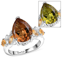 EverTrue Autumn Alexite, Multi Gemstone Ring in Platinum Bond (Size 10.0) 5.75 ctw