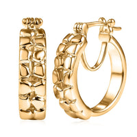 Bronzella Collection Hoop Earrings in 18K YG Plated