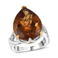 EverTrue Autumn Alexite, White Zircon Ring in 18K YG Plated and Platinum Bond (Size 10.0) 15.10 ctw - Sticky add to cart bar