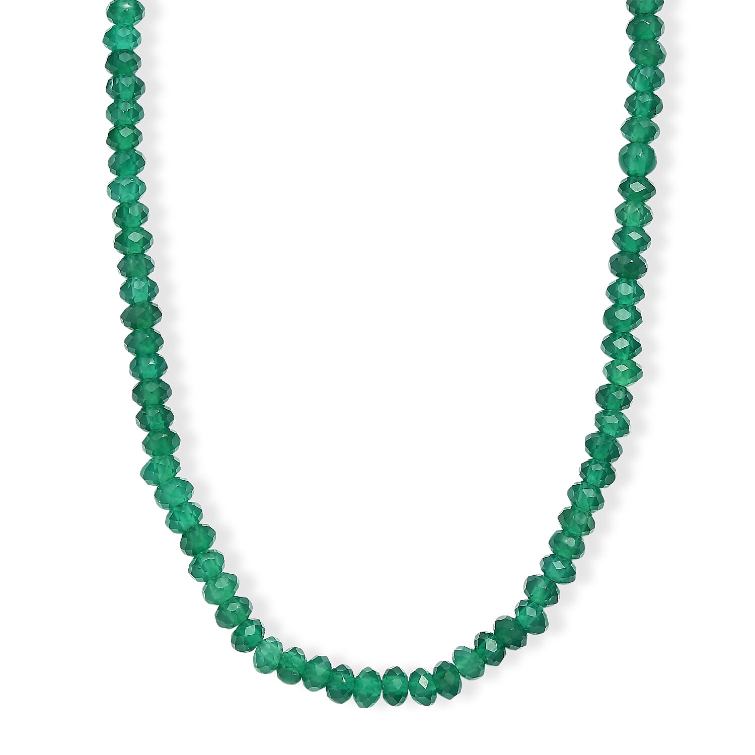 D'Joy Verde Onyx Beaded Necklace in 18K Vermeil YG Over Sterling Silver 50.00 ctw (18-20 Inches)