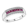 10K White Gold AAA Mozambique Ruby, Luxuriant Lab Grown Diamond (G-H, SI) (0.32 cts) Ring (Size 10.0) 1.15 ctw - Sticky add to cart bar