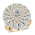 D'Joy Moissanite (Rnd 6mm) Ring in 18K Vermeil YG Over Sterling Silver (Size 10.0) 4.40 ctw - Sticky add to cart bar