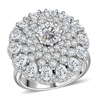 D'Joy Moissanite (Rnd 6mm) Ring in 18K Vermeil YG Over Sterling Silver (Size 10.0) 4.40 ctw