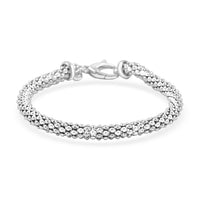 La Bella Italian Sterling Silver Pop Corn Chain Bracelet (8.00 In) (10.25 g)