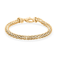 La Bella Italian Sterling Silver Pop Corn Chain Bracelet (8.00 In) (10.25 g)