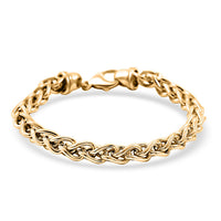 Italian 14K YG Over Sterling Silver Wheat Chain Bracelet (8.00 In) (14.75 g)