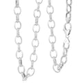 La Bella Italian Fancy Rolo Flower Chain Necklace in Sterling Silver 25.3 Grams 20 Inches - Sticky add to cart bar