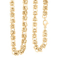 La Bella Italian Fancy Byzantine Chain Necklace in 14K Yellow Gold Over Sterling Silver 53.9 Grams 22 Inches - Sticky add to cart bar