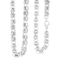 La Bella Italian Fancy Byzantine Chain Necklace in Sterling Silver 53.9 Grams 22 Inches - Sticky add to cart bar
