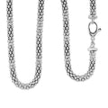 La Bella Italian Sterling Silver Popcorn Chain Necklace (22 Inches) (24 Grams) - Sticky add to cart bar