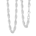 La Bella Italian Fancy Rope Chain Necklace in Sterling Silver 29.2 Grams 22 Inches - Sticky add to cart bar