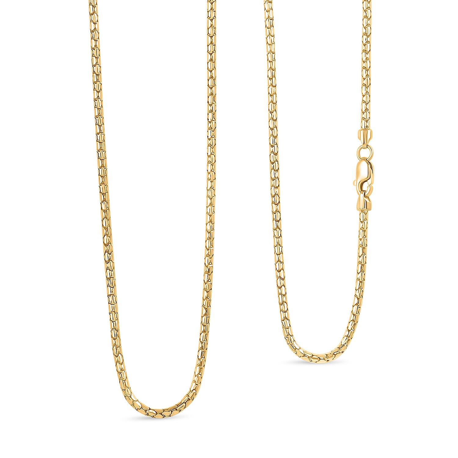 1.7mm Hollow Luca Necklace in 10K Yellow Gold 5.3 Grams 24 Inches