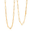 Italian 3mm Paper Clip Chain Necklace in 14K Yellow Gold Over Sterling Silver 7.05 Grams 18 Inches - Sticky add to cart bar