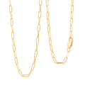 Italian 2.20mm Paper Clip Chain Necklace in 14K YG Over Sterling Silver 20 Inches 4.50 Grams - Sticky add to cart bar